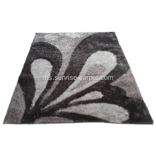100% poliester sutera karpet shaggy dengan pola 1200D